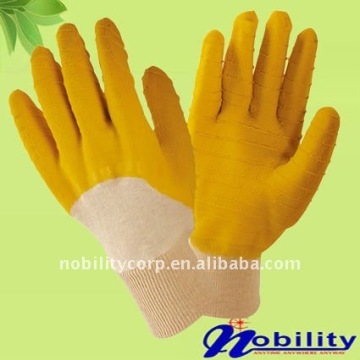 Interlock Lining Orange Latex Dipped Safety Glove