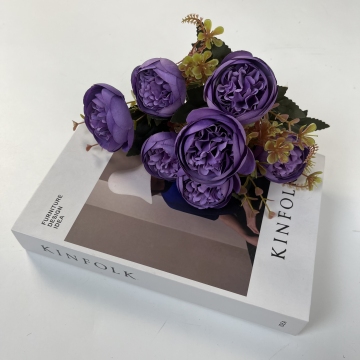 JH Factory New Arrival Silk Rose Bouquet - Artificial Tea Bag Roses