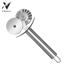 Double Roller Stainless Steel Pizza Cutter