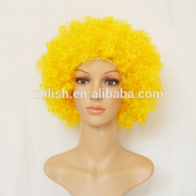 FBW-0197 Party big natural kids yellow afro wig