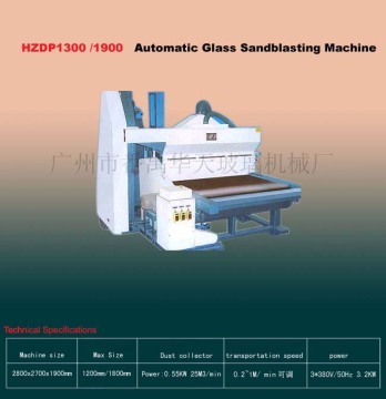 Automatic glass sandblasting machine