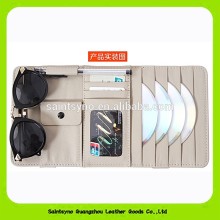 NEW design CD case with sunglass clip leather CD holder 1500