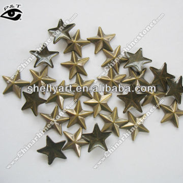 10x10mm Star studs hot fix copper studs for clothing