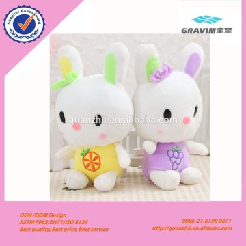 Fruit ear shaped rabbit toys, stuffed toy rabbit wholesale