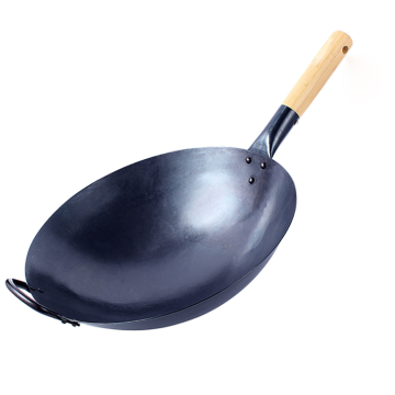 Carbon Steel Wok with Wooden Handle - Chinese Wok
