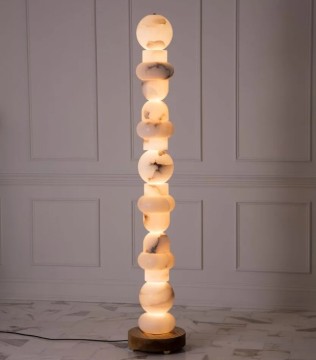 Spanish Marble Stand Lamp - Modern Alabaster Floor Lamp