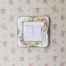 Lovely Euro Style Decorative Floral Switch Frames