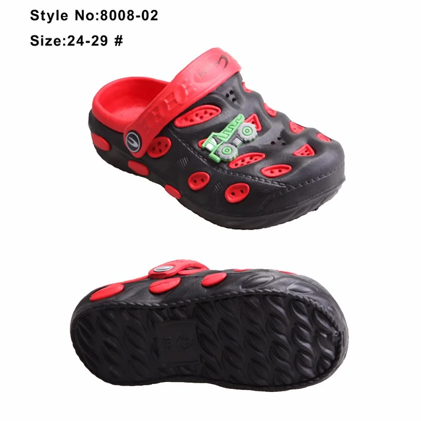 Hole Kids Cartoon Two Tone Double Color EVA Clogs Shoes