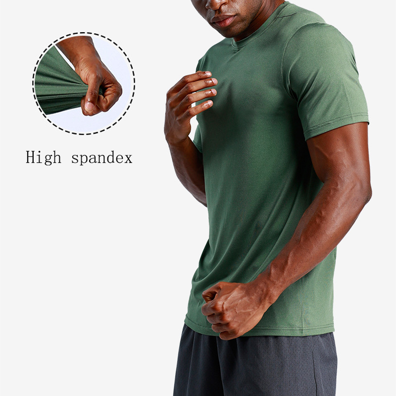 男性の湿気は、アクティブなアスレチックパフォーマンスTシャツを吸う