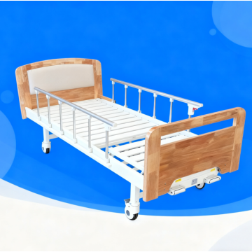 MEIDI Double-Shake Multi-Function Wooden Bedside Nursing Home Care Manual Hospital Bed