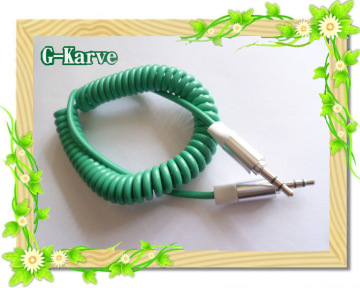 spiral retractable audio cable