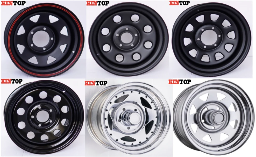 15X8 Satin Black 4X4 off Road for Car Steel Wheel Rim