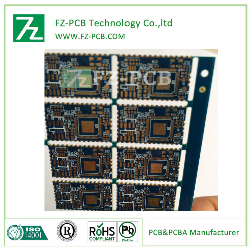 4 ημι τρύπα χημική χρυσό PCB layer