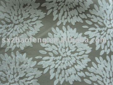 burnt out decorative velvet fabric for upholstery