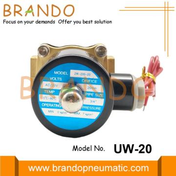 Électrovanne d&#39;eau en laiton 3/4 &#39;&#39; 2W200-20 24V 220V