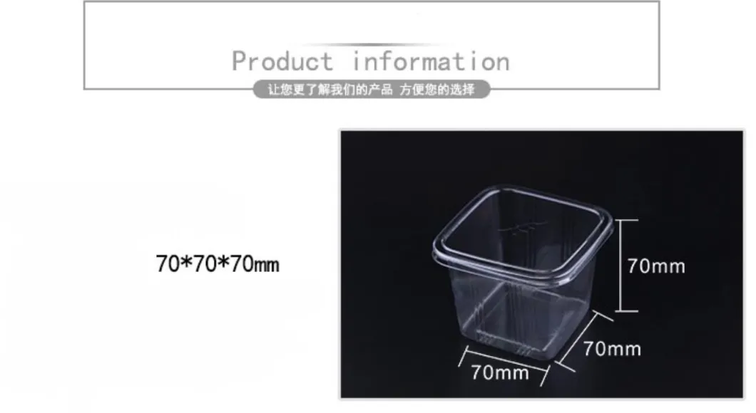 Pet Clear Plastic Compartment Take Away Salad Food Container Tray 7