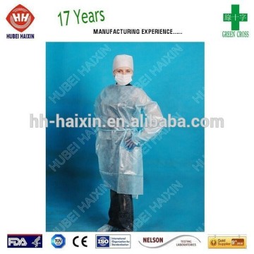 Disposable nonwoven visitor gown isolation gown