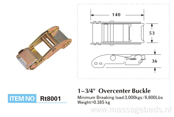 Push Cap Type Over Center Buckle 3000KGS Breaking Strength