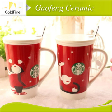 bright color ceramic christmas cups
