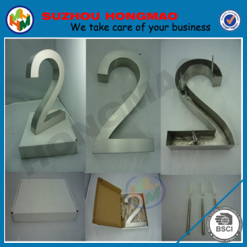 stainless steel 3D door number and letters