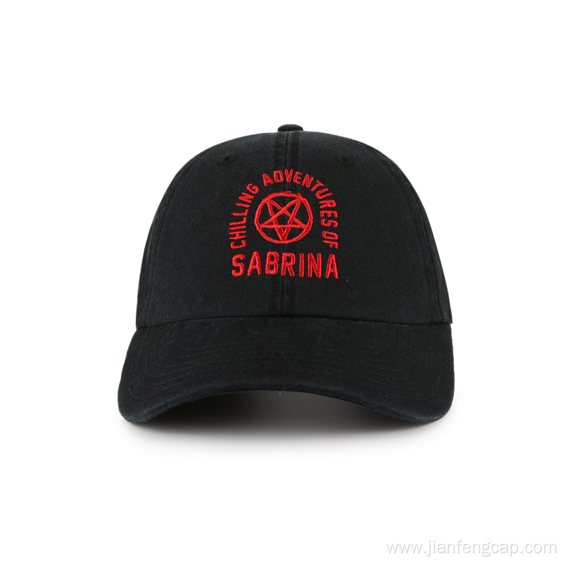 custom embroidery logo washed baseball cap