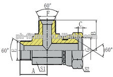 bsp swivel fittings tee