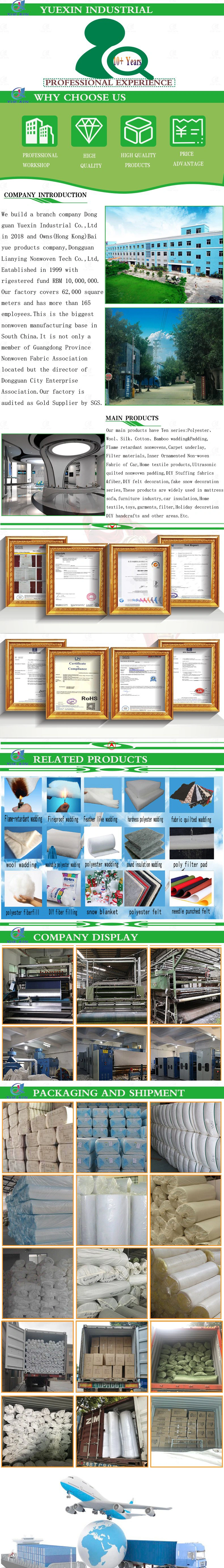 High-Loft Warm and Natural Polyester Padding