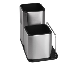 Multifunctional Stainless Steel Knife Block Holder Stand with 2 Blocks