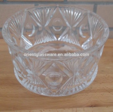 clear glass candle bowl cup