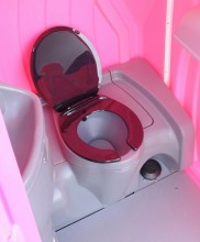 Pink Customized Portable Restroom