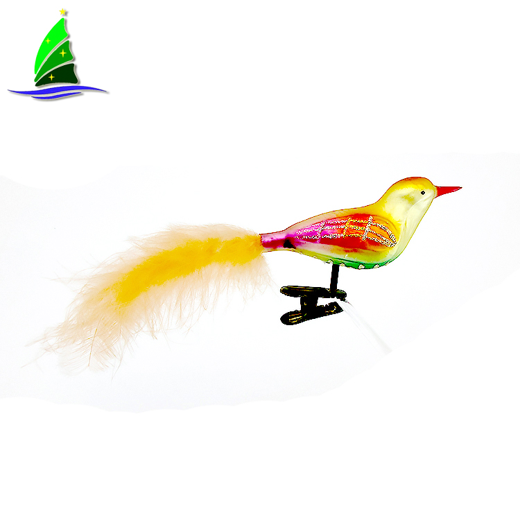 Decoração de pássaro de vidro pendurado Glass Hanging Bird Decoration
