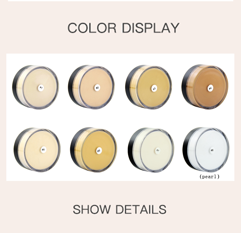 8 colors loose powder Hot Selling Waterproof Oem Private Label Loose Powder Packaging
