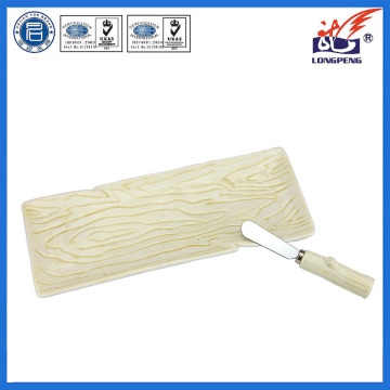 Ceramic Porcelain Bread Plate With Bread Knife,Hand Painting Porcelain Bread Plate,Bread Butter Table Knife Cream Plate