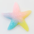 Mini Light Gradient Color Sea Star Shaped Resin Cabochon Flatback Beads Slime For Kids DIY Toy Handmade Phone Shell Decor