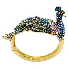 Rebirthing phoenix diamond bangle gold plated