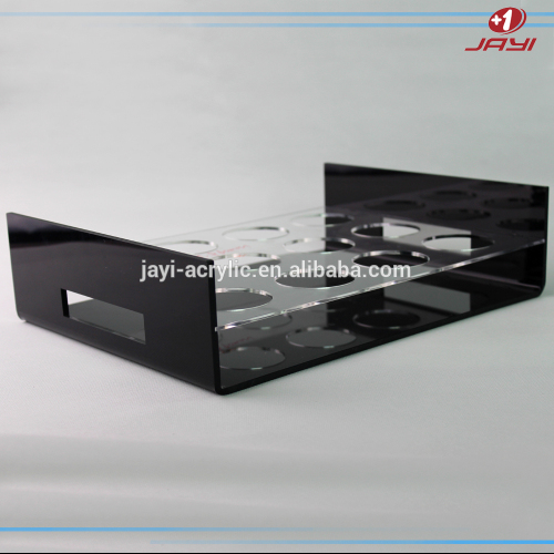 Plastic tray with cup holder,hot sale acrylic coffee cup holder tray