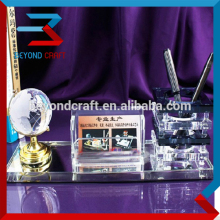 Optic Crystal Office Stationery Business Table Set