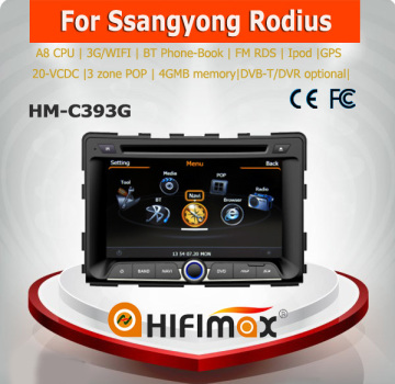 Hifimax Ssangyong Rodius car radio Ssangyong Rodius car multimedia navigation system with Ssangyong Rodius accessories