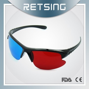 Thicken Lenses Plastic 3D Glasses Red Blue Red Cyan Lenses