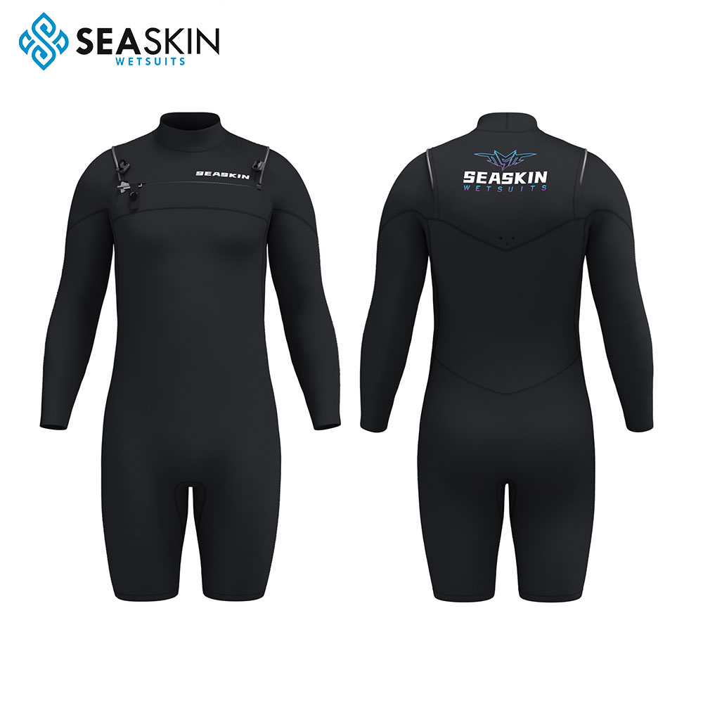 Seaskin Mens 3/2mm lange ermer Spring Wetsuit