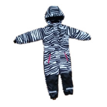 Zabra con capucha impermeable a prueba de agua monos para bebé / niños