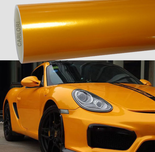 gold yellow car wrap vinyl