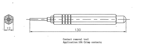 Heavy Duty Connecter Contact Removal Tool