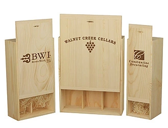 Qingdao Logo Printed Customized Bamboo/Wooden Box for Wine/Storage/Gift/Tea