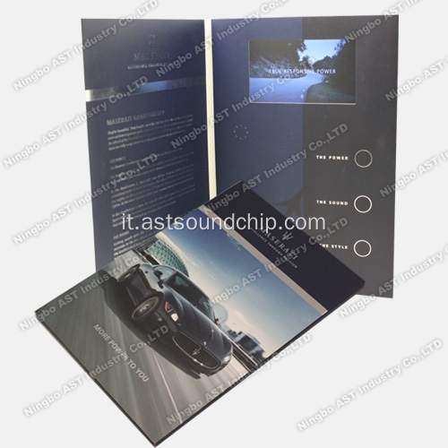 Schede lettore video, brochure video, brochure video LCD