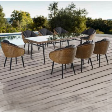 Outdoor Rattan Dining Square table set