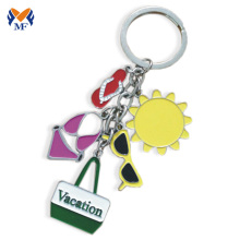 Porte-clés logo en métal personnalisé pour les vacances