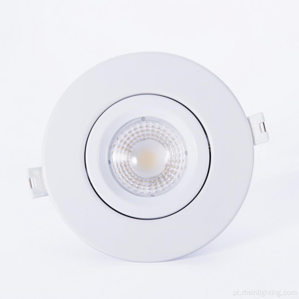 Luminária embutida embutida com cardan LED regulável para iluminação doméstica