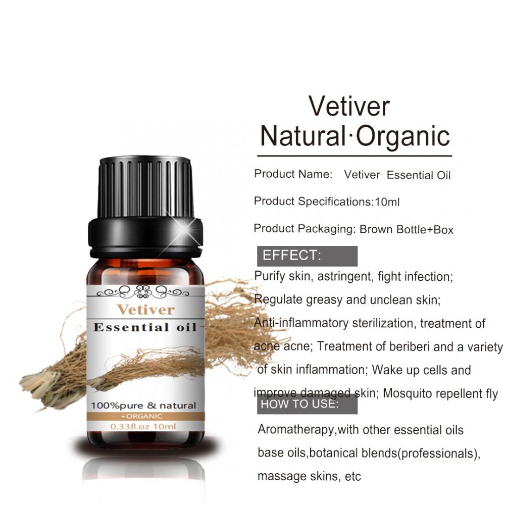 آروماتراپی 100 ٪ خالص و طبیعی با کیفیت بالا از روغن اسانس Vetiver استفاده کنید