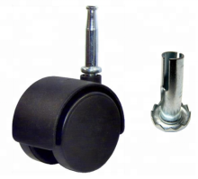 wood borad furniture wheels with metal pin and socket